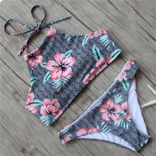 Load image into Gallery viewer, Floral Striped Swimwear