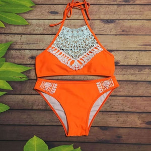 Print Floral Palm Tree Swimwear