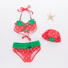 Load image into Gallery viewer, Girls Three Pieces Swimwear