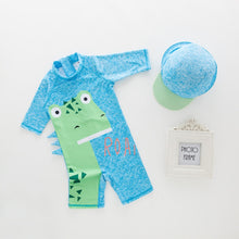 Load image into Gallery viewer, Boy One Cartoon Dinosaur Print Swimwear