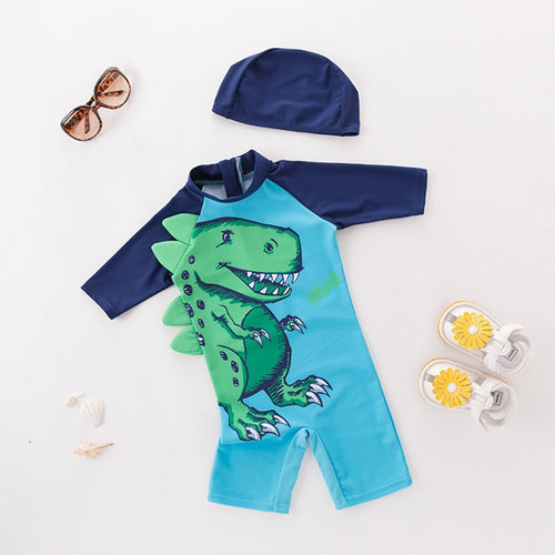 Child Boy Print Dinosaur Swimwear